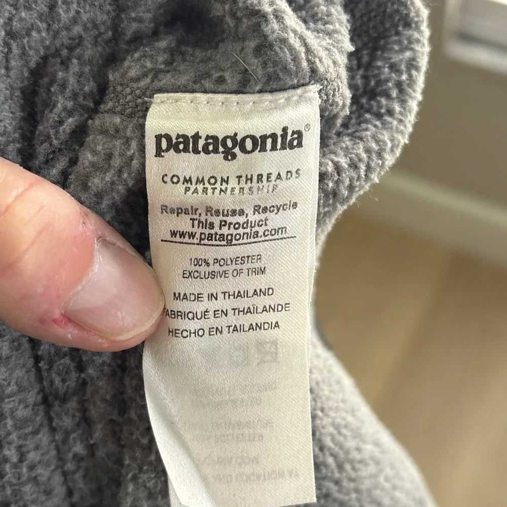 Patagonia Better Sweater 1/4 Zip Fleece Pullover Mens XL Grey Black 25522 FA16